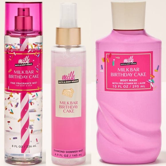 Bath & Body Works Other - Bath & Body Works Milk Bar Birthday Cake 3 Piece Collection Set NEW